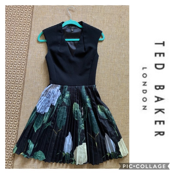 Ted Baker London Dresses & Skirts - Ted Baker gorgeous mid length dress pleated size 0
